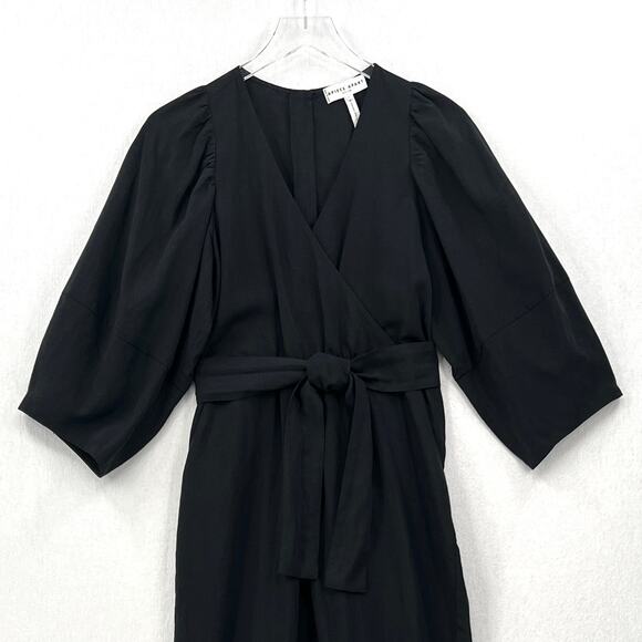 A PIECE APART Meru Jumpsuit Womens 0 Black Balloon Sleeve Belted Crop One Piece - Picture 6 of 16